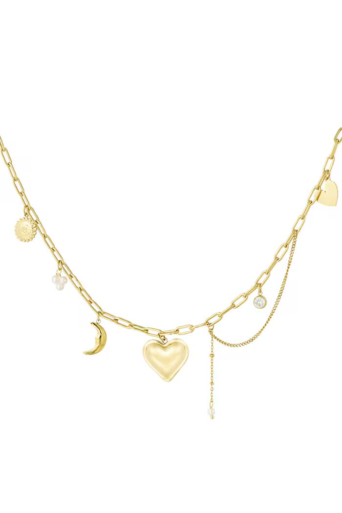 Amore more charm necklace