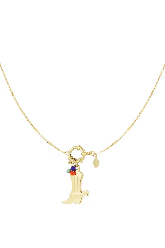 Comboy boots charm necklace