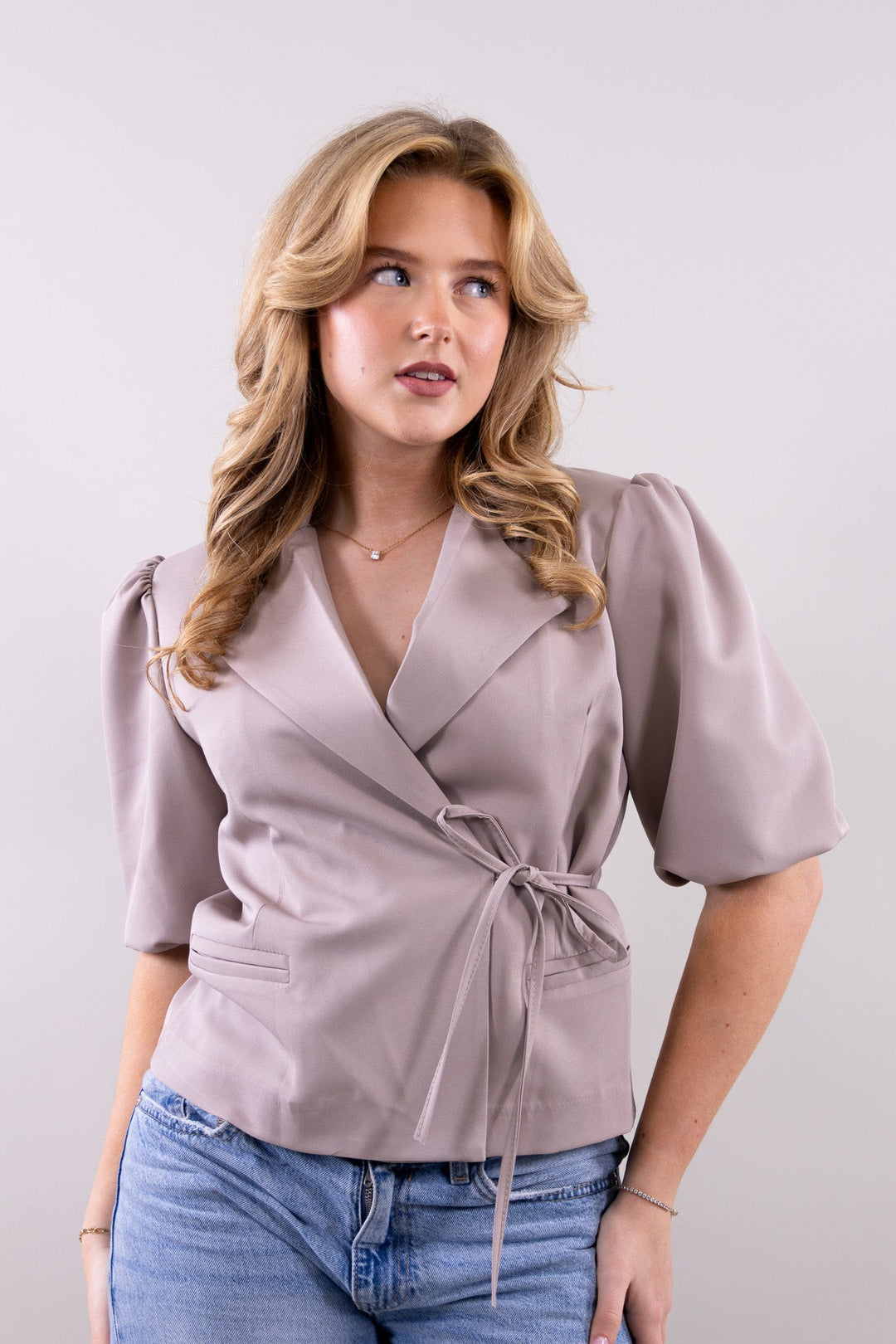 Jane wrap blazer short sleeve